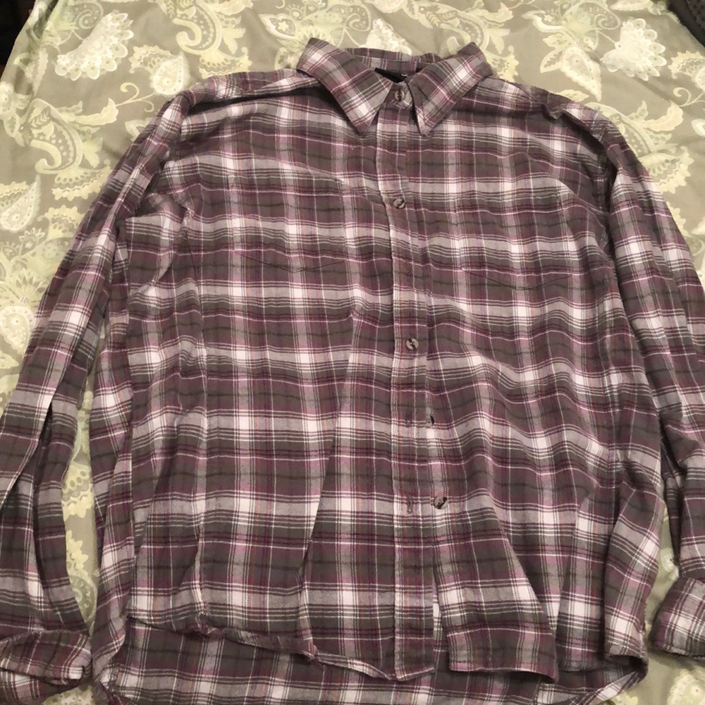 Purple and grey flannel